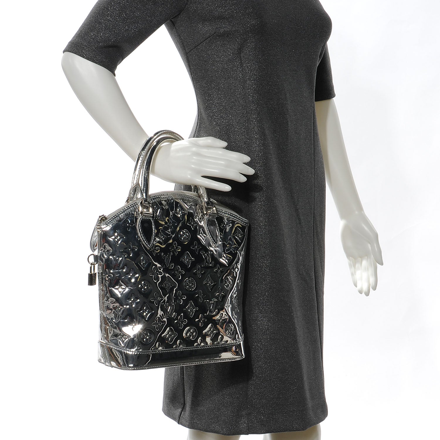Louis Vuitton Monogram Miroir Lockit Silver 2 of 7