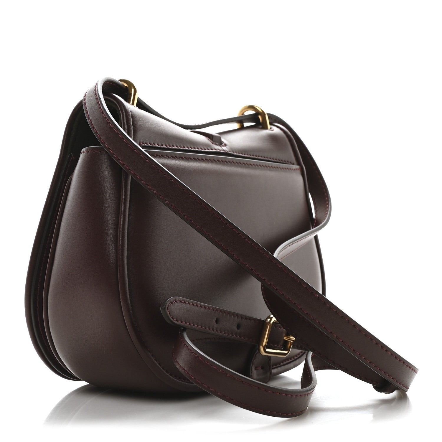 Fendi Vitello Brenta Cher Small Fendi C'mon Bordeaux 3 of 10