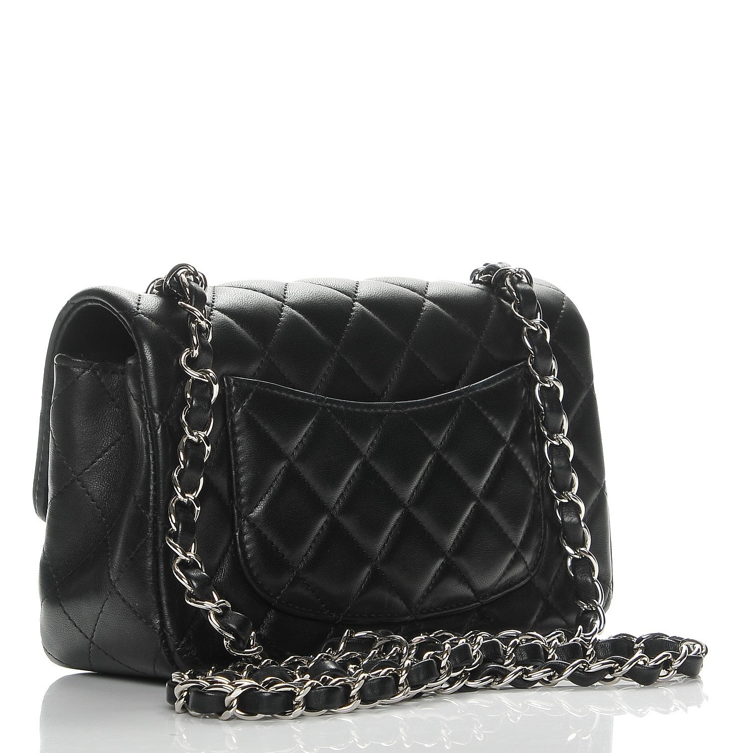 Chanel Lambskin Quilted Mini Rectangular Flap Black 3 of 7