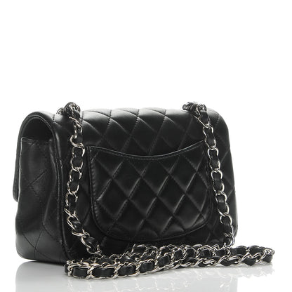 Chanel Lambskin Quilted Mini Rectangular Flap Black 3 of 7