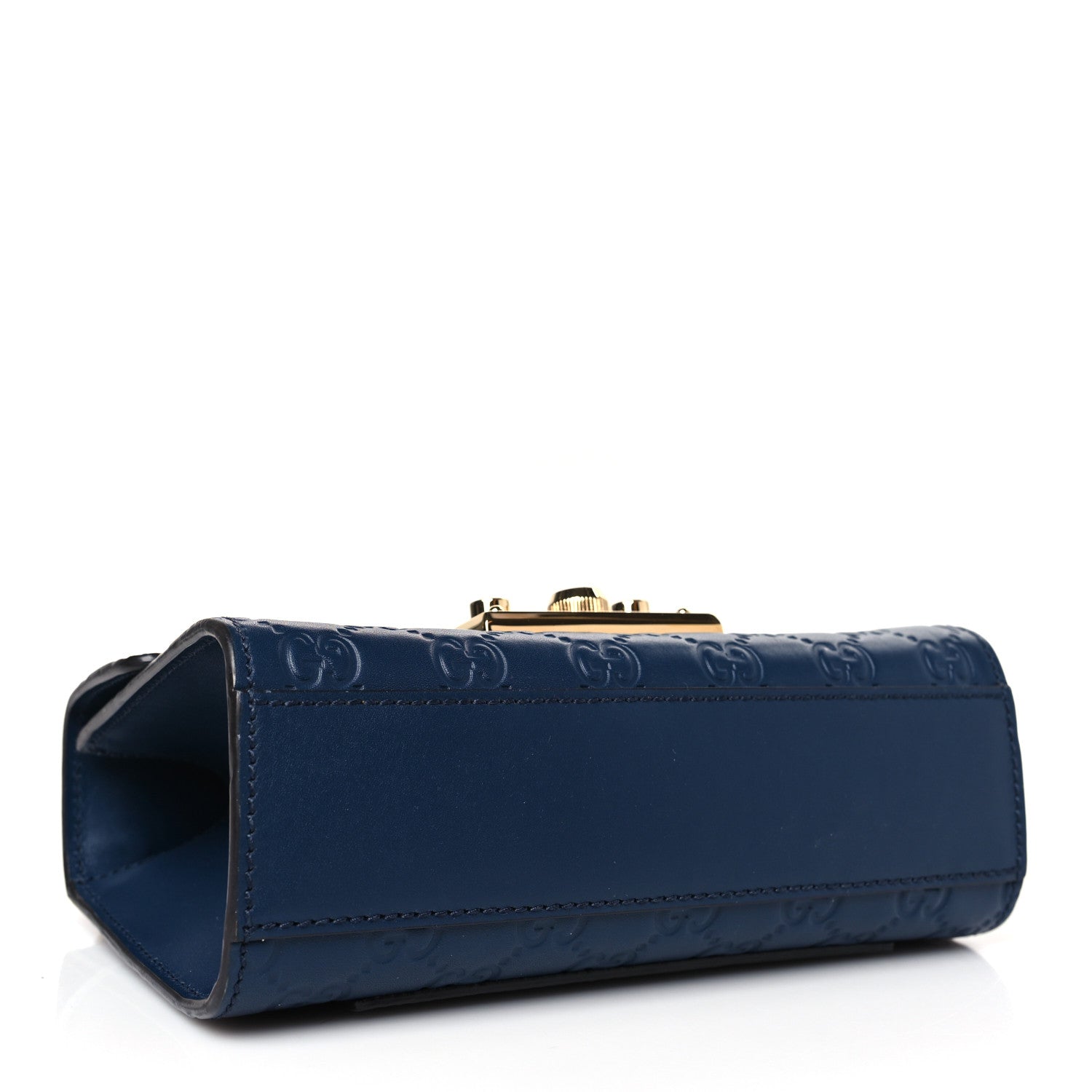 Gucci Guccissima Small Padlock Shoulder Bag Blue Agata 4 of 9