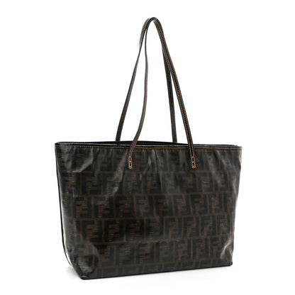 Fendi Zucca Spalmati Matrioska Small Roll Tote Tobacco Black 3 of 18