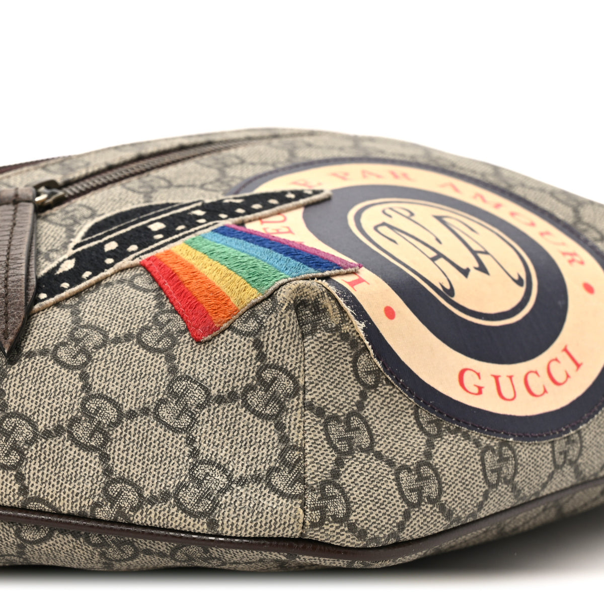 Gucci GG Supreme Monogram Courrier Belt Bag Beige New Acero 9 of 10