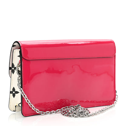 Louis Vuitton Patent Calfskin Monogram Cherrywood Chain Wallet Berlingot Pink 3 of 12