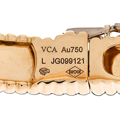 Van Cleef & Arpels 18K Yellow Gold Perlee Signature Bangle Bracelet L 3 of 4