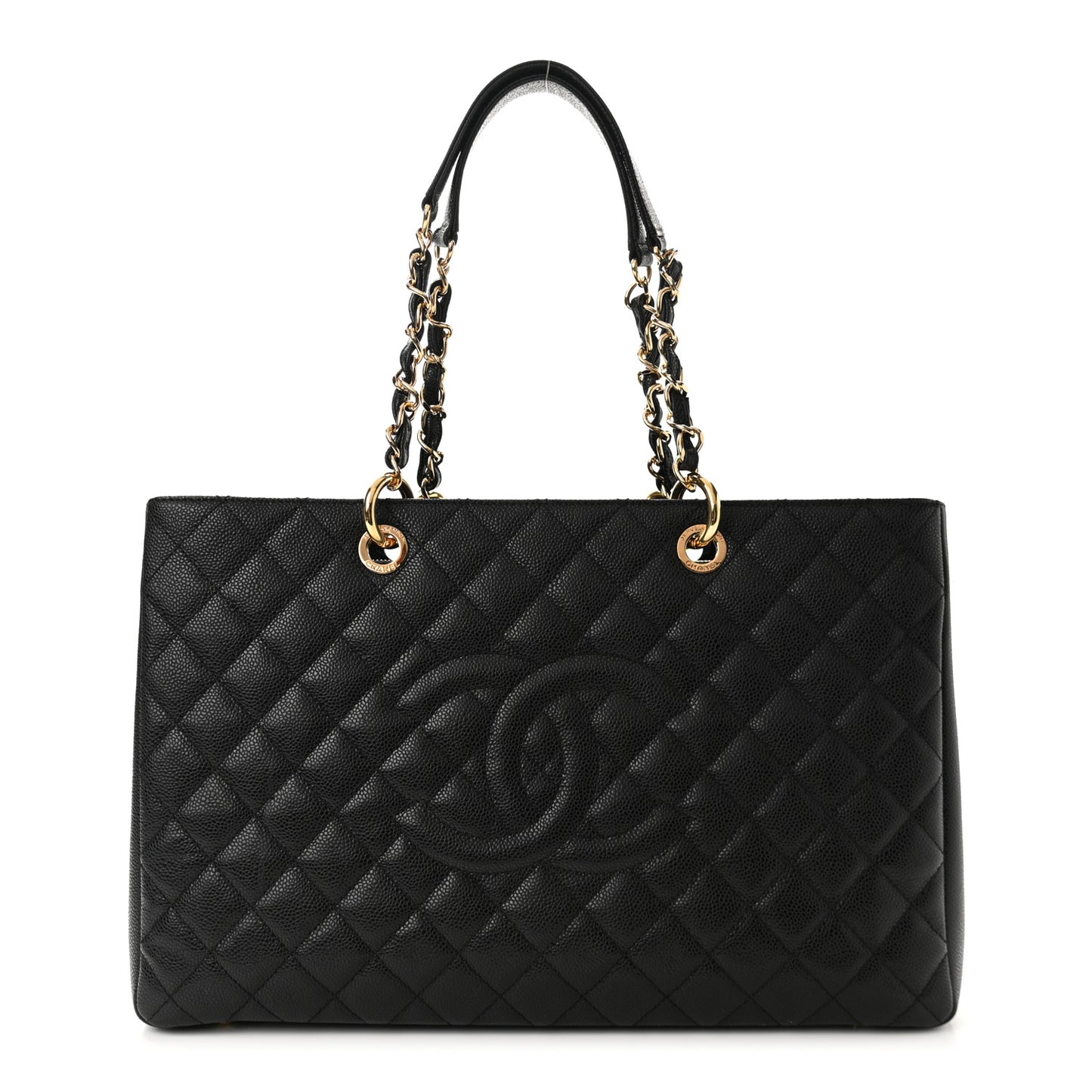 Caviar Quilted XL Grand Shopping Tote GST Black