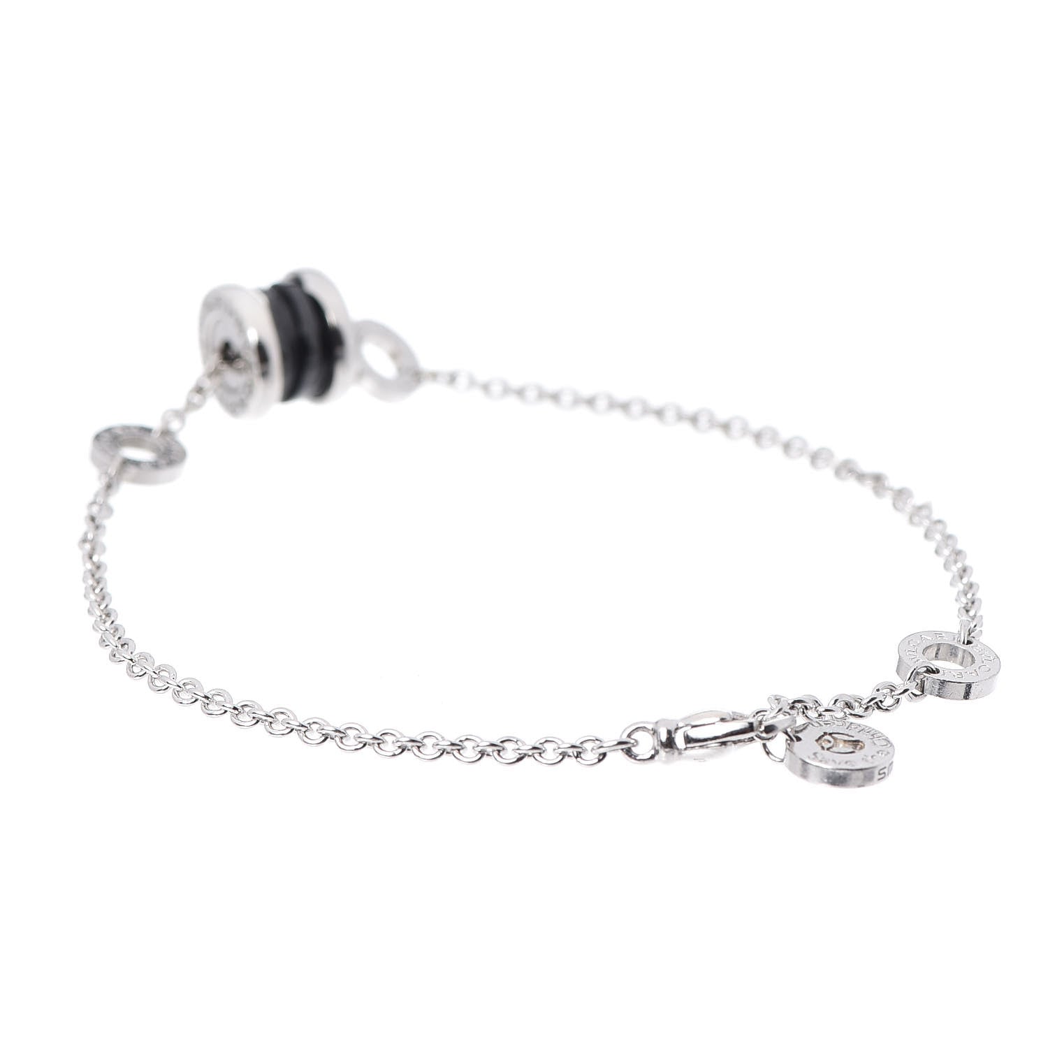 Bulgari Sterling Silver Black Ceramic Save the Children Bracelet SM 3 of 6