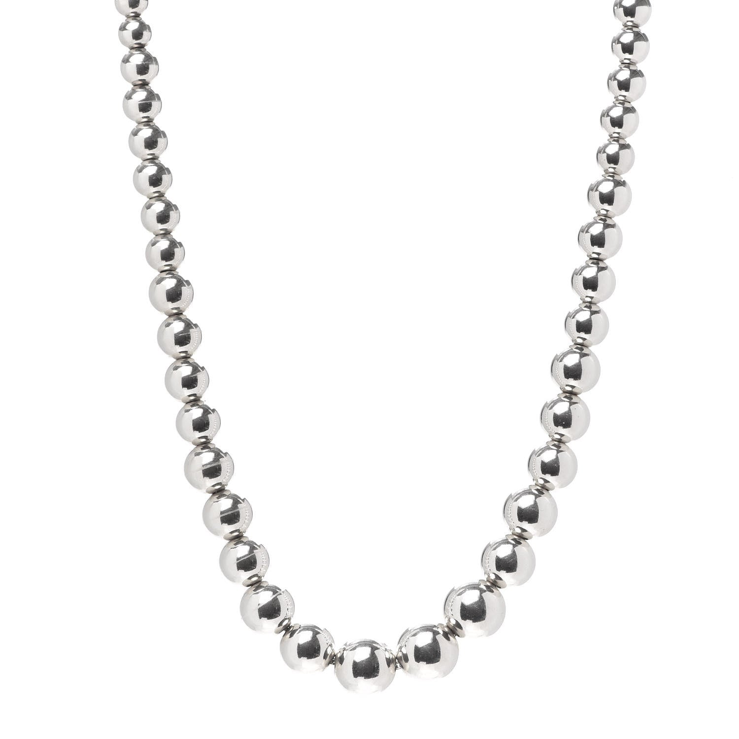 Tiffany Sterling Silver HardWear Graduated Ball Necklace 1 of 4