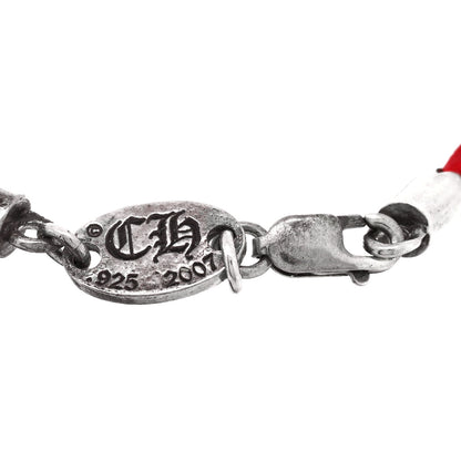Chrome Hearts Sterling Silver Cord BS Flare Bracelet Red 3 of 3