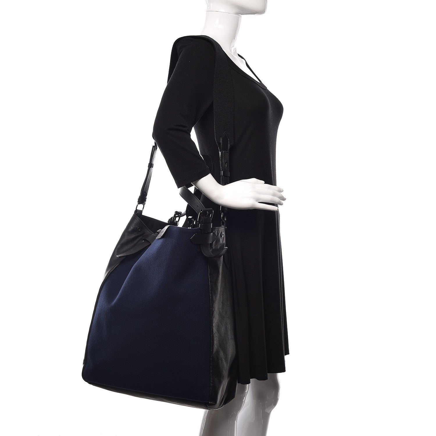 Givenchy Wool Tote Navy Black 2 of 13