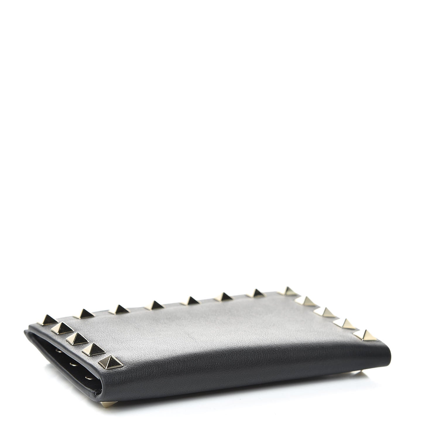 Valentino Garavani Vitello Rockstud Coin Case Card Holder Black 4 of 6