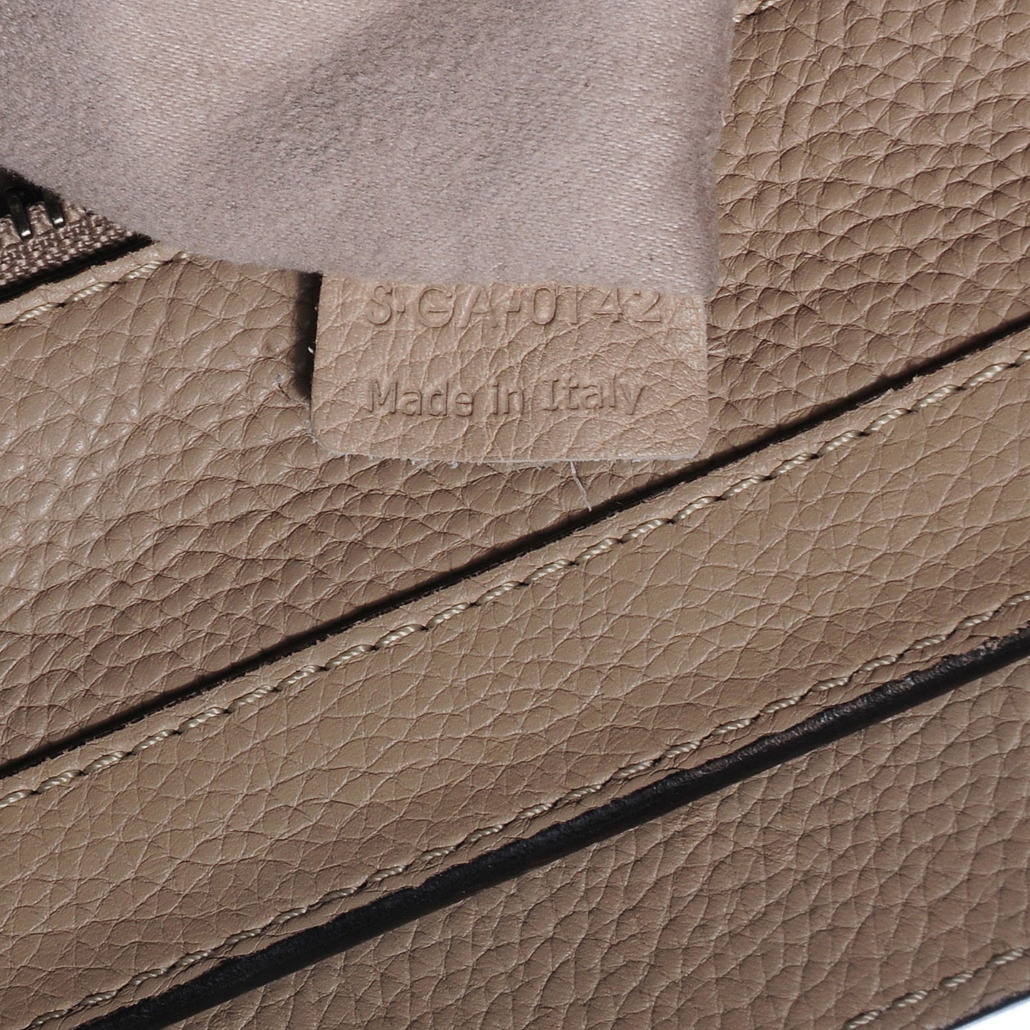 Drummed Calfskin Micro Luggage Dune