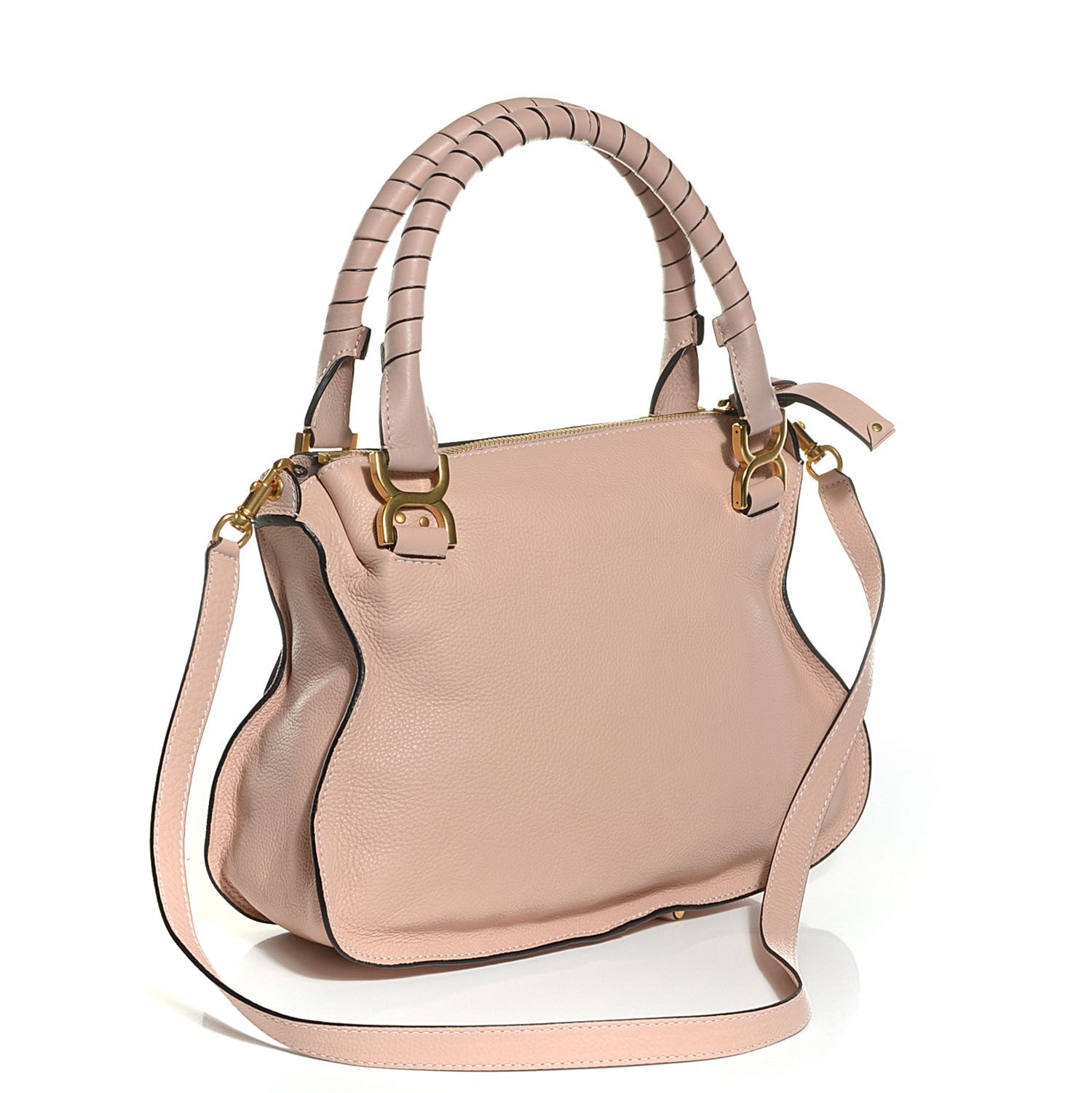 Chloe Grained Calfskin Medium Marcie Satchel Blush Nude 3 of 9