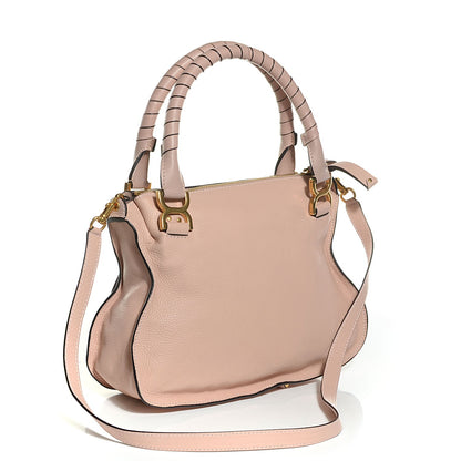 Chloe Grained Calfskin Medium Marcie Satchel Blush Nude 3 of 9