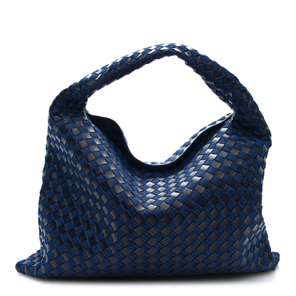 Bottega Veneta Denim Nappa Intrecciato Large Hop Abyss Indigo 1 of 9