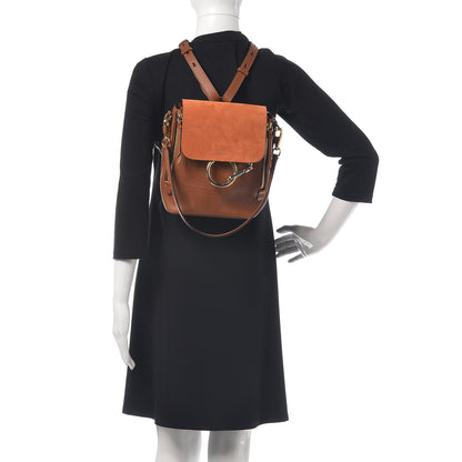 Chloe Suede Calfskin Small Faye Backpack Tobacco 3 of 11