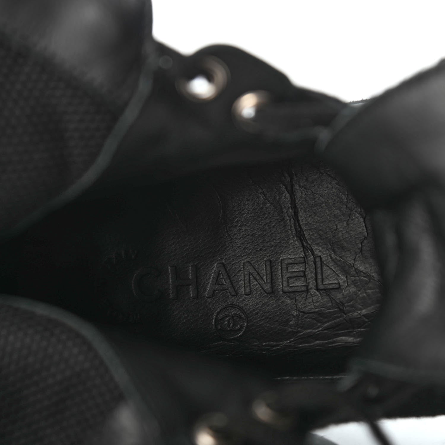 Chanel Tweed Patent Calfskin Sneaker High Boots 38 Black 12 of 20