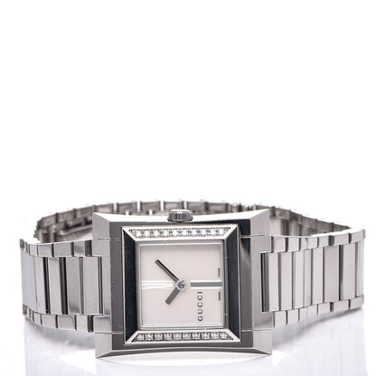 Gucci Stainless Steel Diamond Mother of Pearl 23mm 111L Quartz Watch 3 of 8
