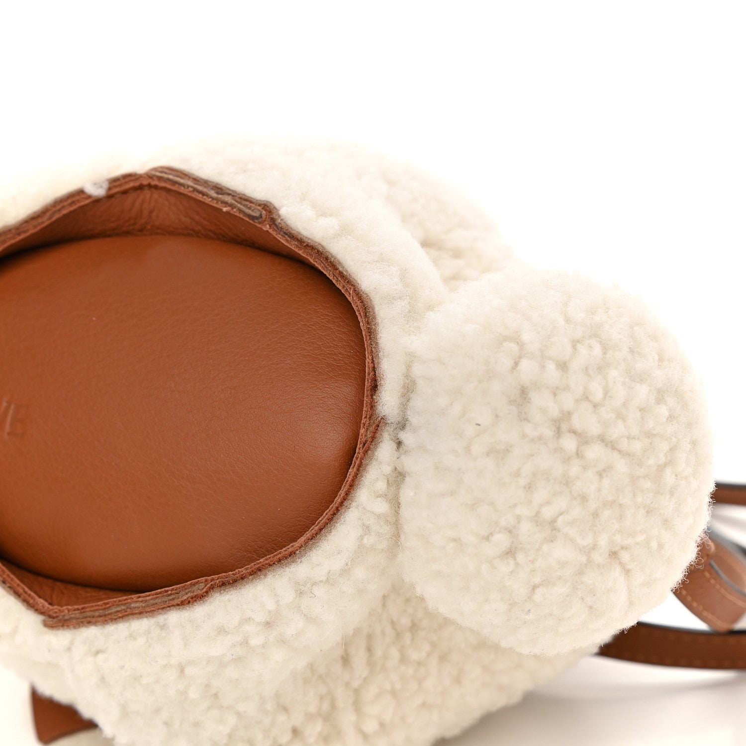 Loewe Shearling Mini Bunny Crossbody Bag Natural 8 of 8