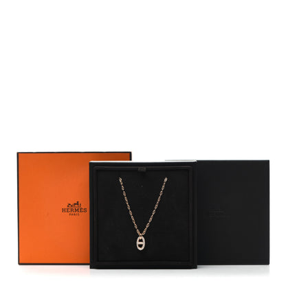 Hermes 18K Rose Gold Diamond PM New Farandole Pendant Necklace ST 6 of 6
