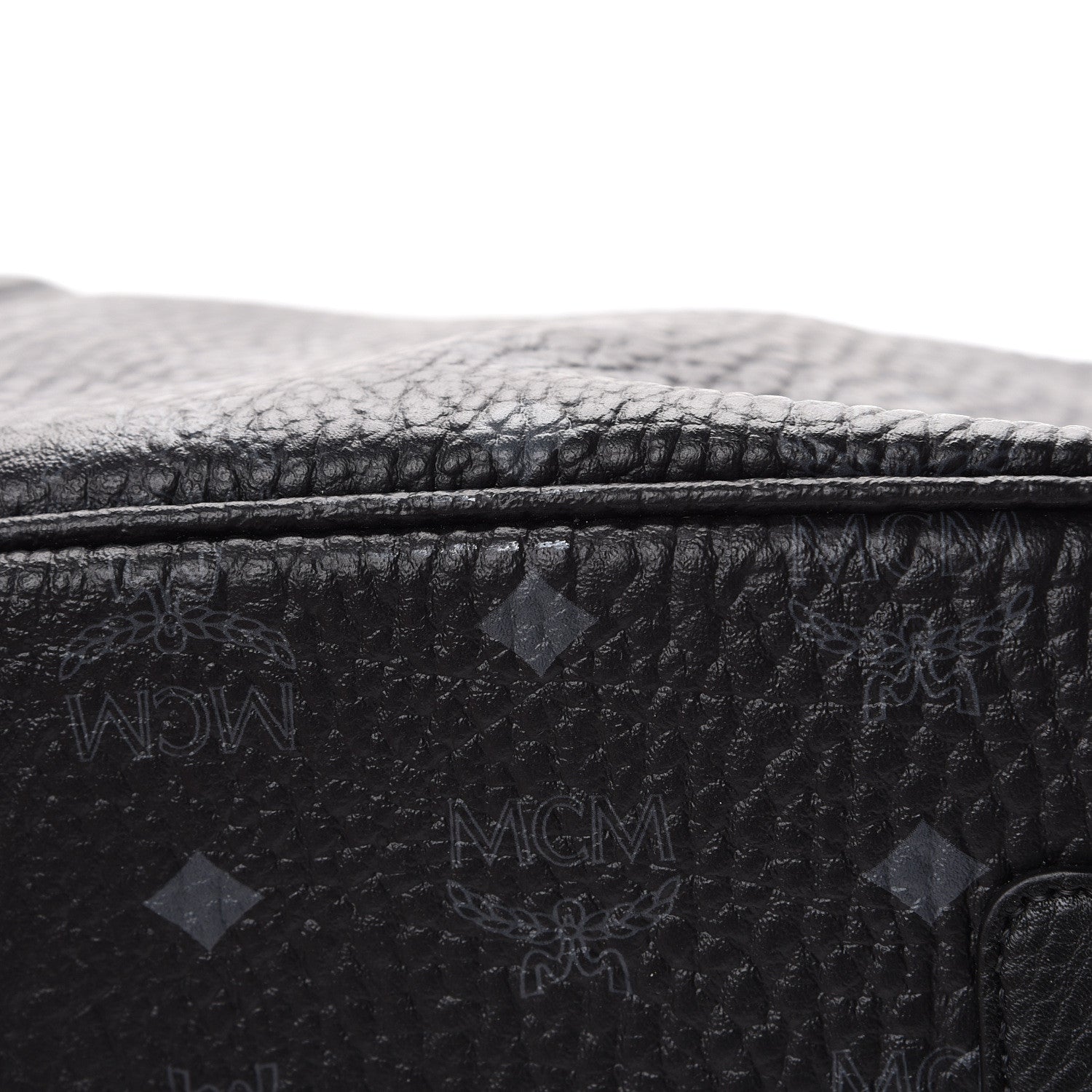 MCM Visetos Large Liz Reversible Shopper Tote Black 12 of 15