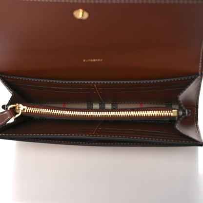 Burberry Vintage Check Grain Calfskin Halton Wallet Tan 5 of 12