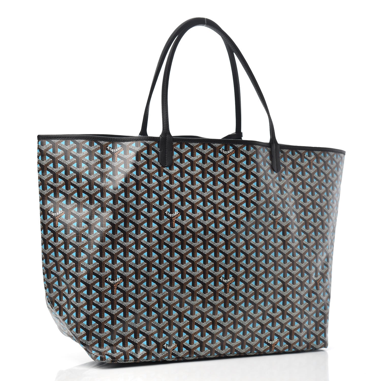 Goyard Goyardine Saint Louis Claire Voie GM Black Blue 3 of 9