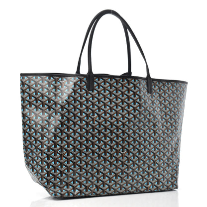 Goyard Goyardine Saint Louis Claire Voie GM Black Blue 3 of 9