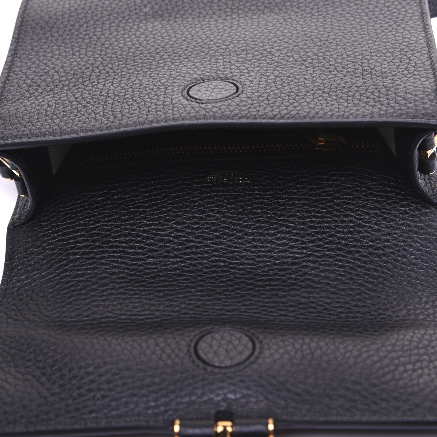 Tom Ford Grained Calfskin Small T Clasp Tara Crossbody Bag Black 13 of 13