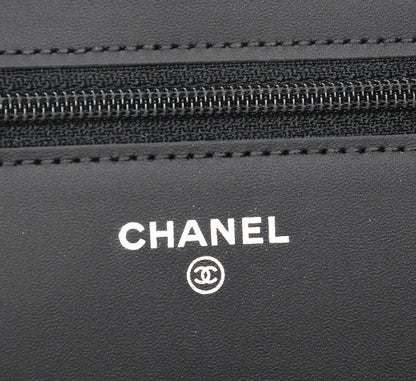 Chanel Caviar Timeless CC Wallet On Chain WOC Black 6 of 9