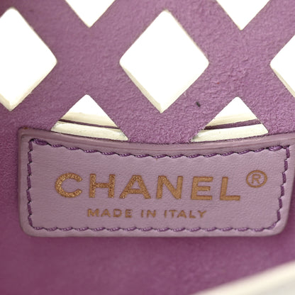 Chanel Lambskin Small Sea Through Flap White Multicolor 6 of 10