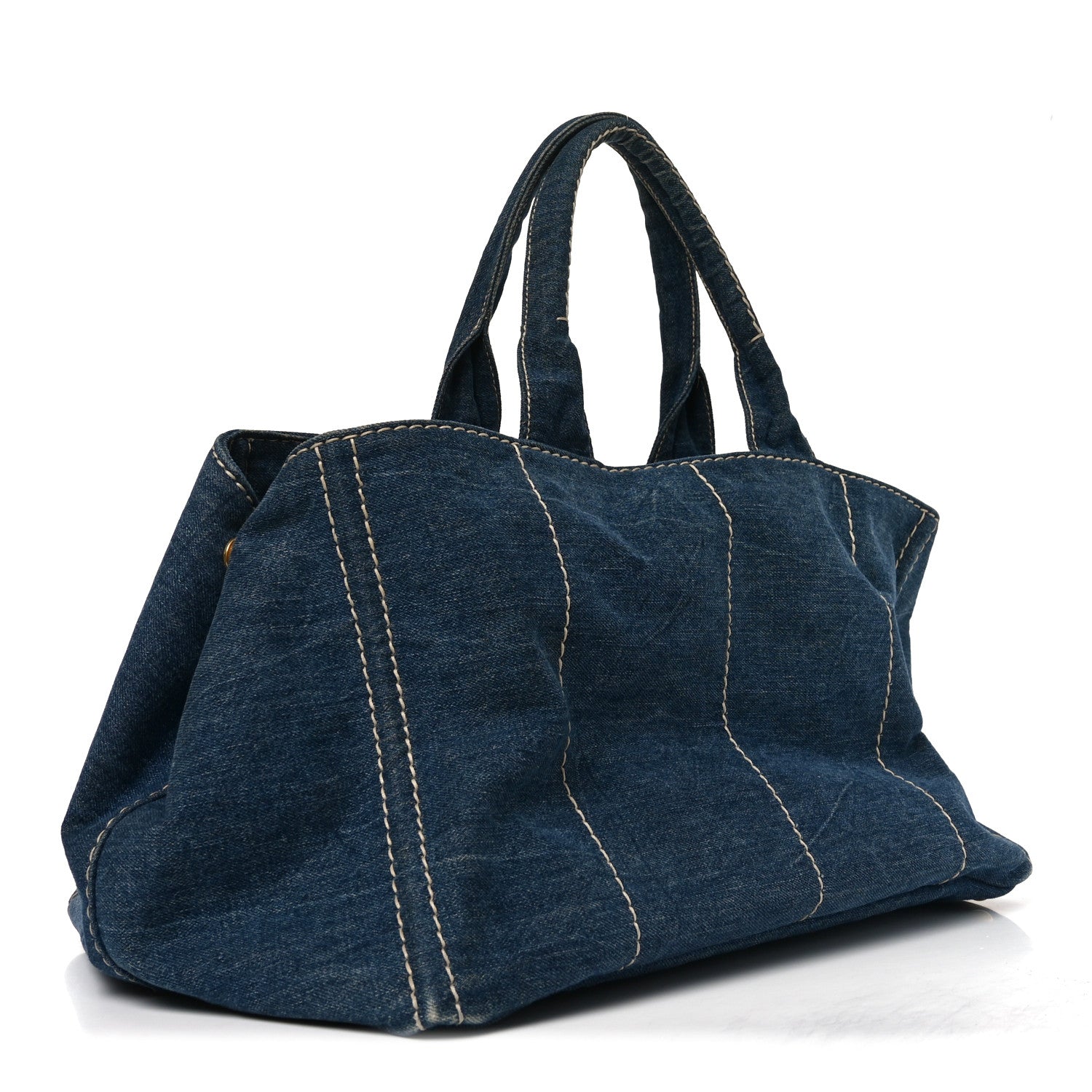 Prada Denim Canapa Logo Tote Avio 3 of 9