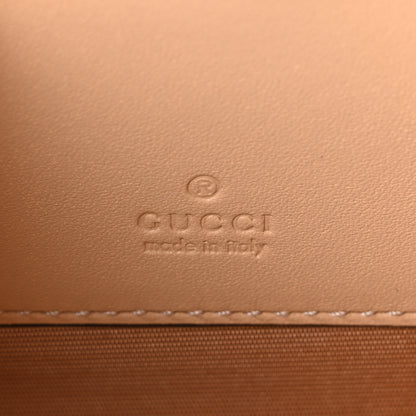 Gucci GG Supreme Monogram Calfskin Horsebit Print Mini Padlock Top Handle Shoulder Bag Beige Ebony Light Pink 6 of 10