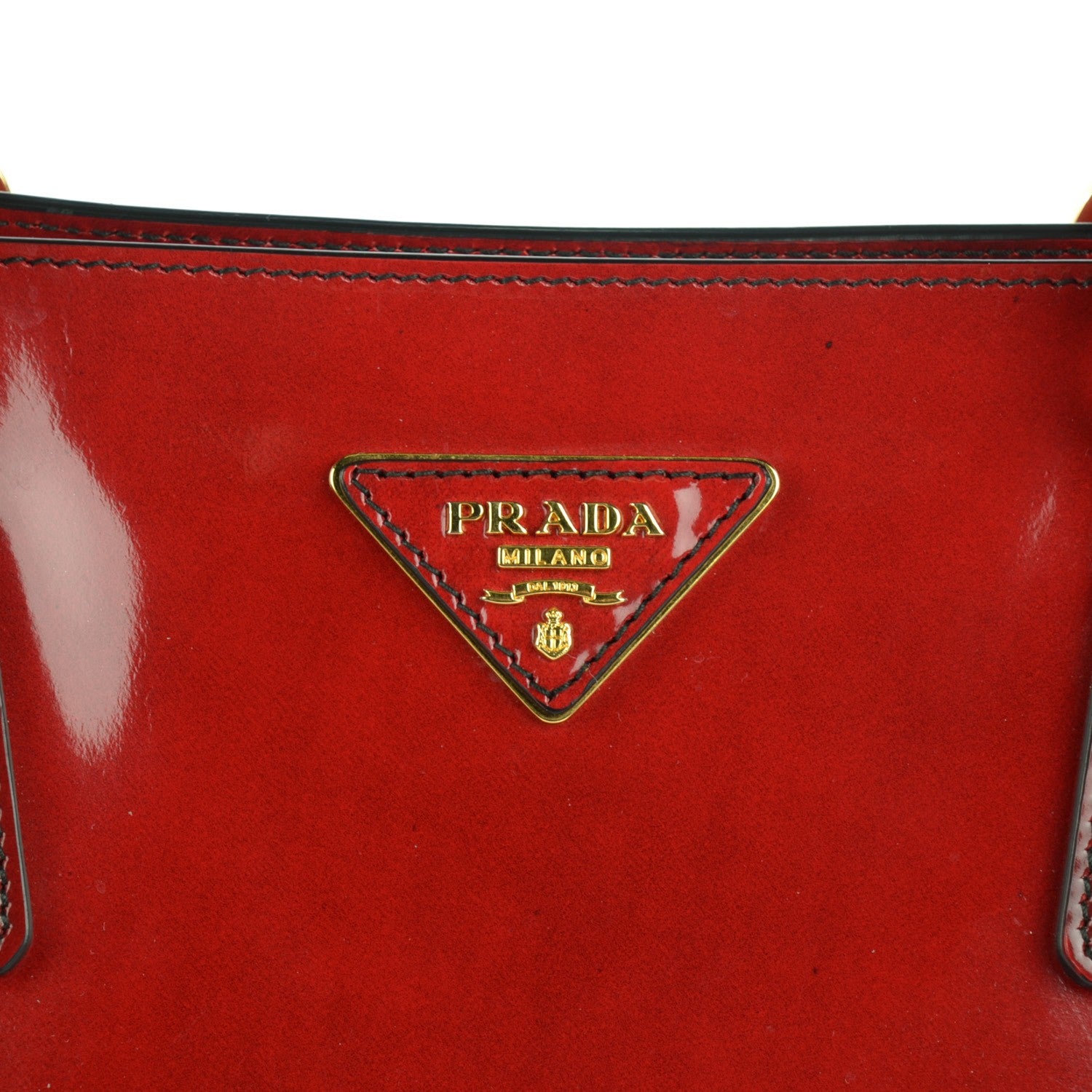 Prada Spazzolato Large Tote Scarlatto Fume 6 of 10