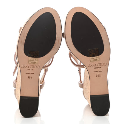 Jimmy Choo Suede Nerissa 120 Wedges 39.5 Ballet Pink 5 of 7