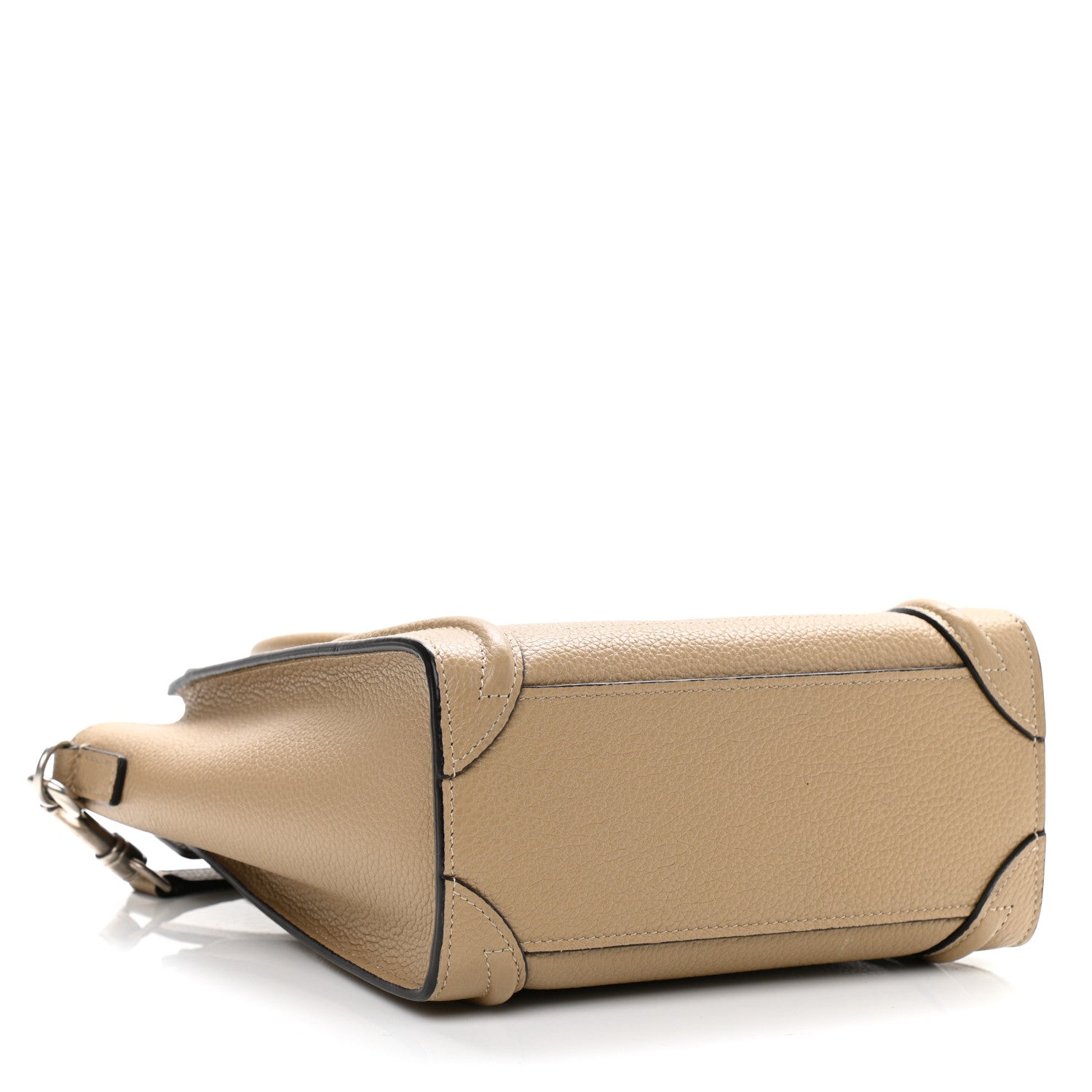 Celine Drummed Calfskin Nano Luggage Dune 4 of 10