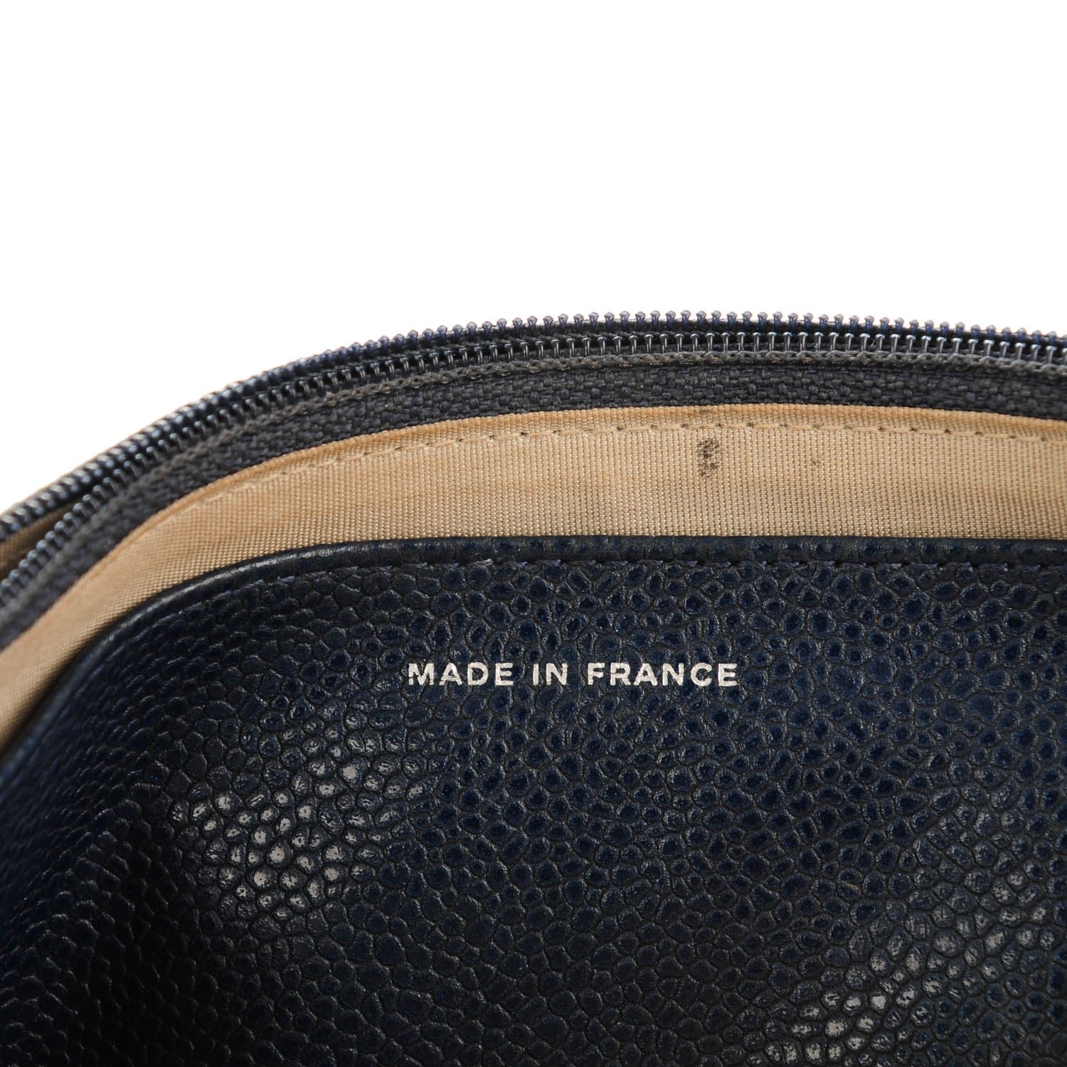 Chanel Caviar Half Moon Wallet On Chain WOC Dark Blue 7 of 8