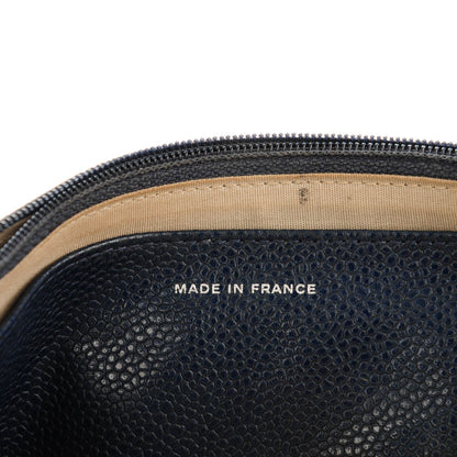 Chanel Caviar Half Moon Wallet On Chain WOC Dark Blue 7 of 8