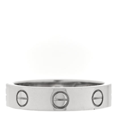 Cartier 18K White Gold Diamond 4mm LOVE Wedding Band Ring 48 4.5 3 of 4