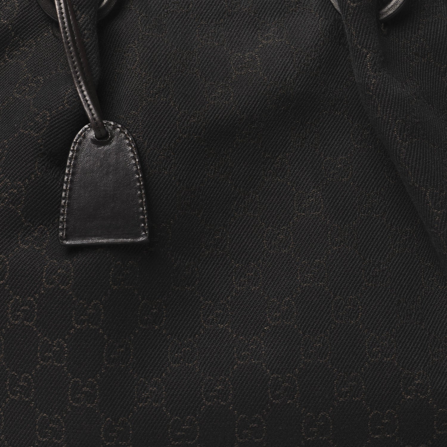 Gucci Denim Monogram Calfskin Tote Dark Brown 9 of 11