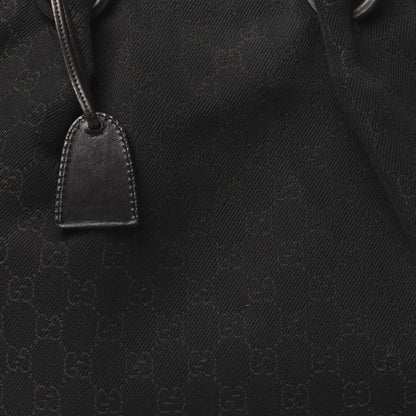 Gucci Denim Monogram Calfskin Tote Dark Brown 9 of 11