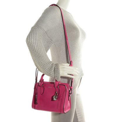 Alexander McQueen Pebbled Calfskin Mini Padlock Tote Bouganville 2 of 9