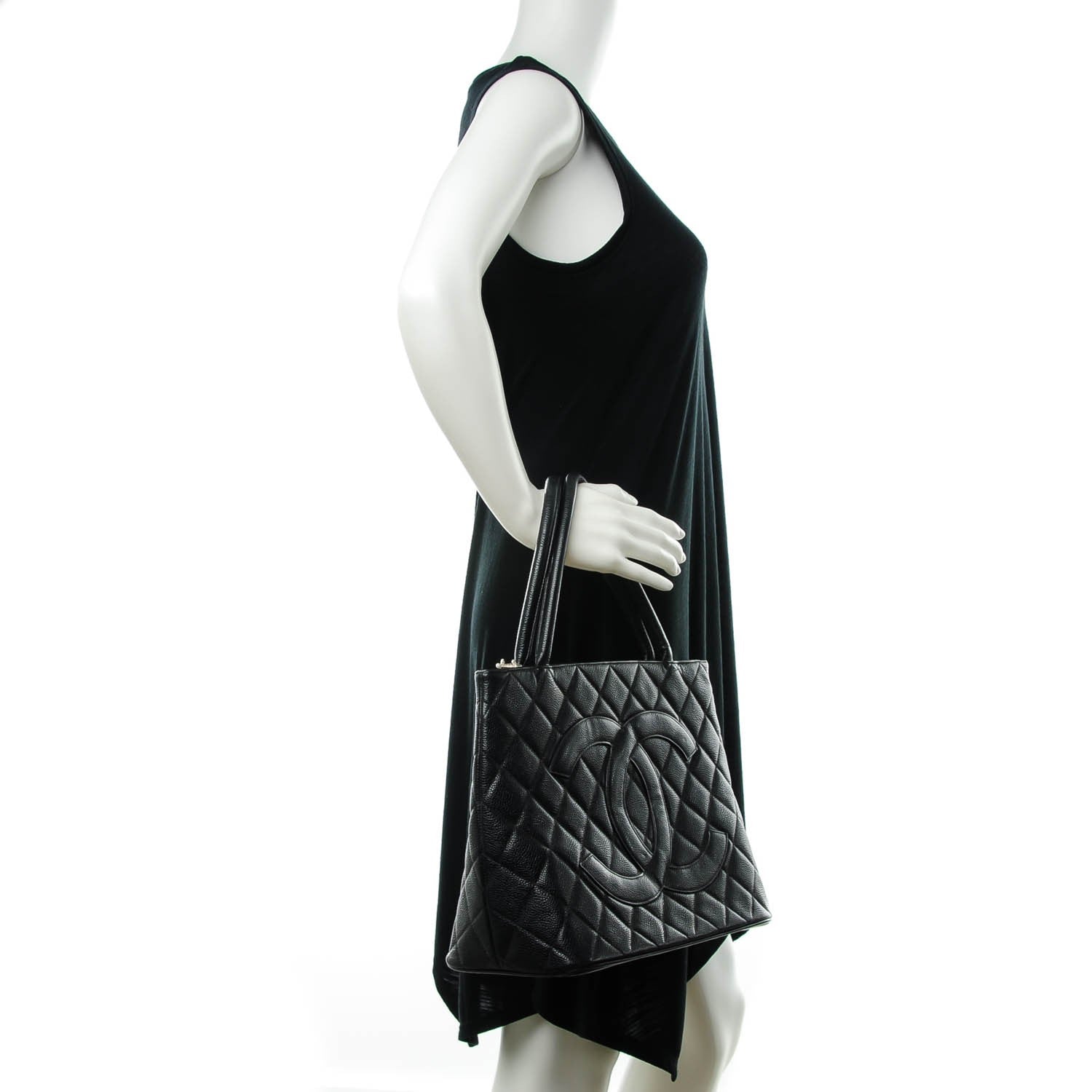 Chanel Caviar Quilted Medallion Tote Black 2 of 7