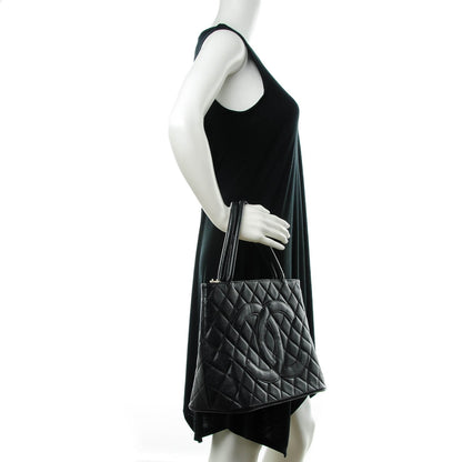 Chanel Caviar Quilted Medallion Tote Black 2 of 7