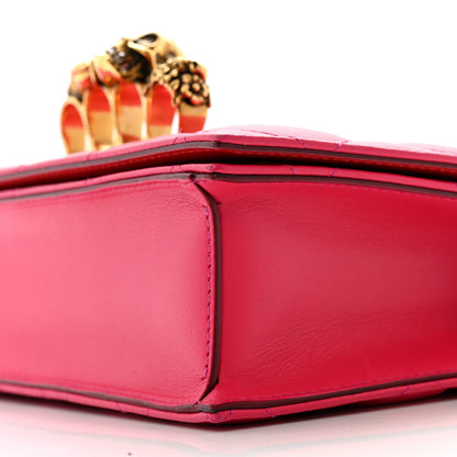 Alexander McQueen Lambskin Quilted Knuckle Shoulder Bag Fuchsia 10 of 14