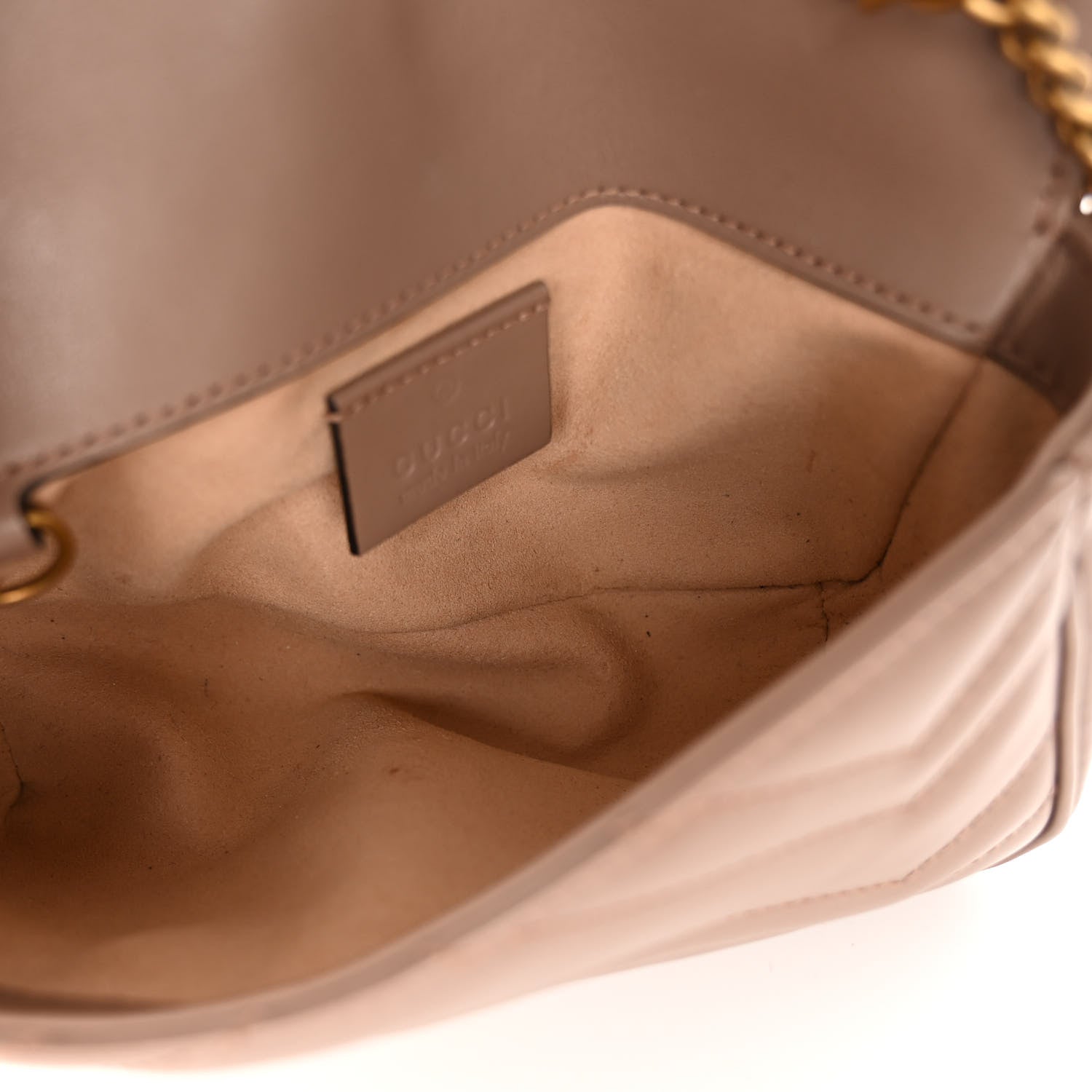 Gucci Calfskin Matelasse Super Mini GG Marmont Shoulder Bag Porcelain Rose 5 of 10