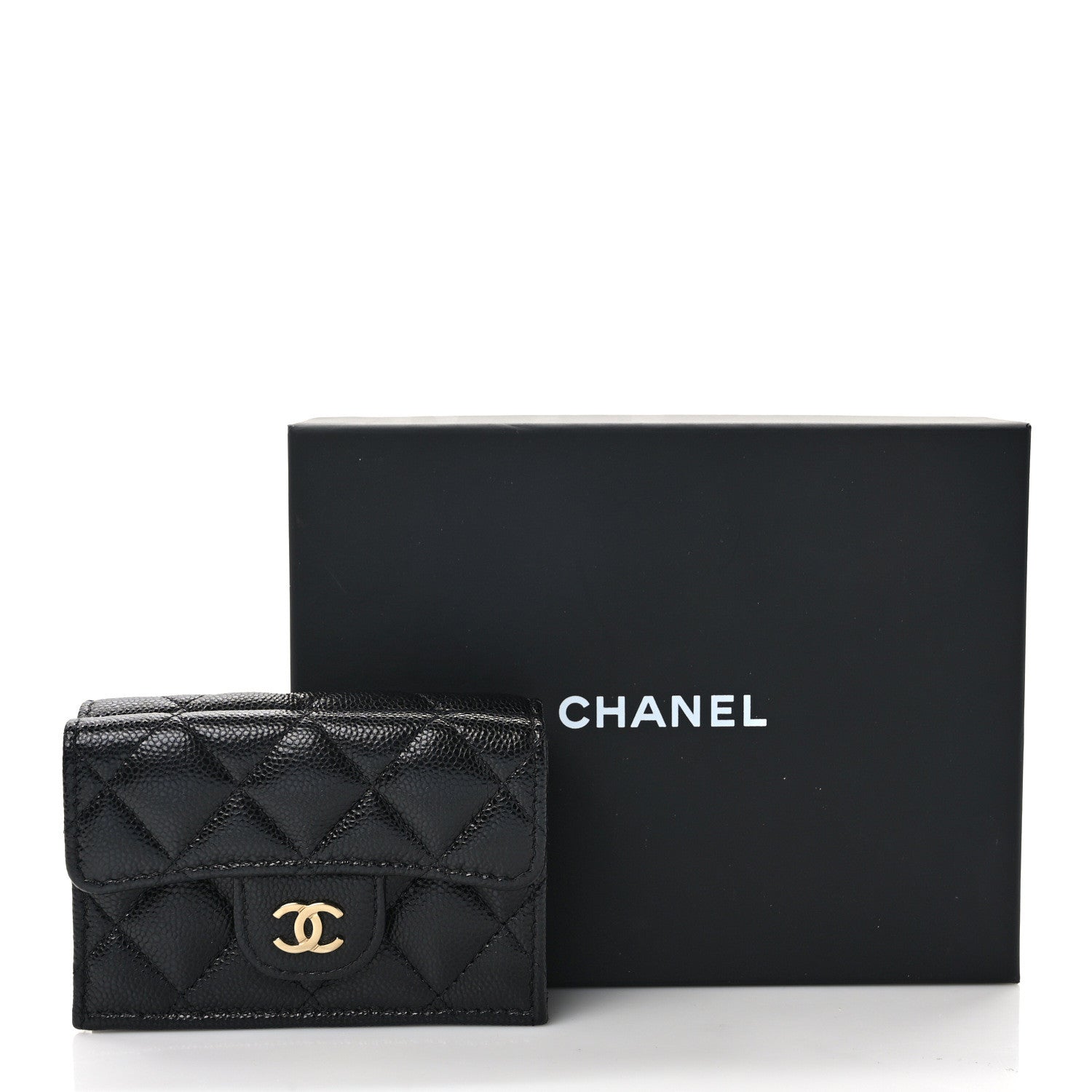 Chanel Caviar Quilted Double Flap Wallet Black 10 of 10