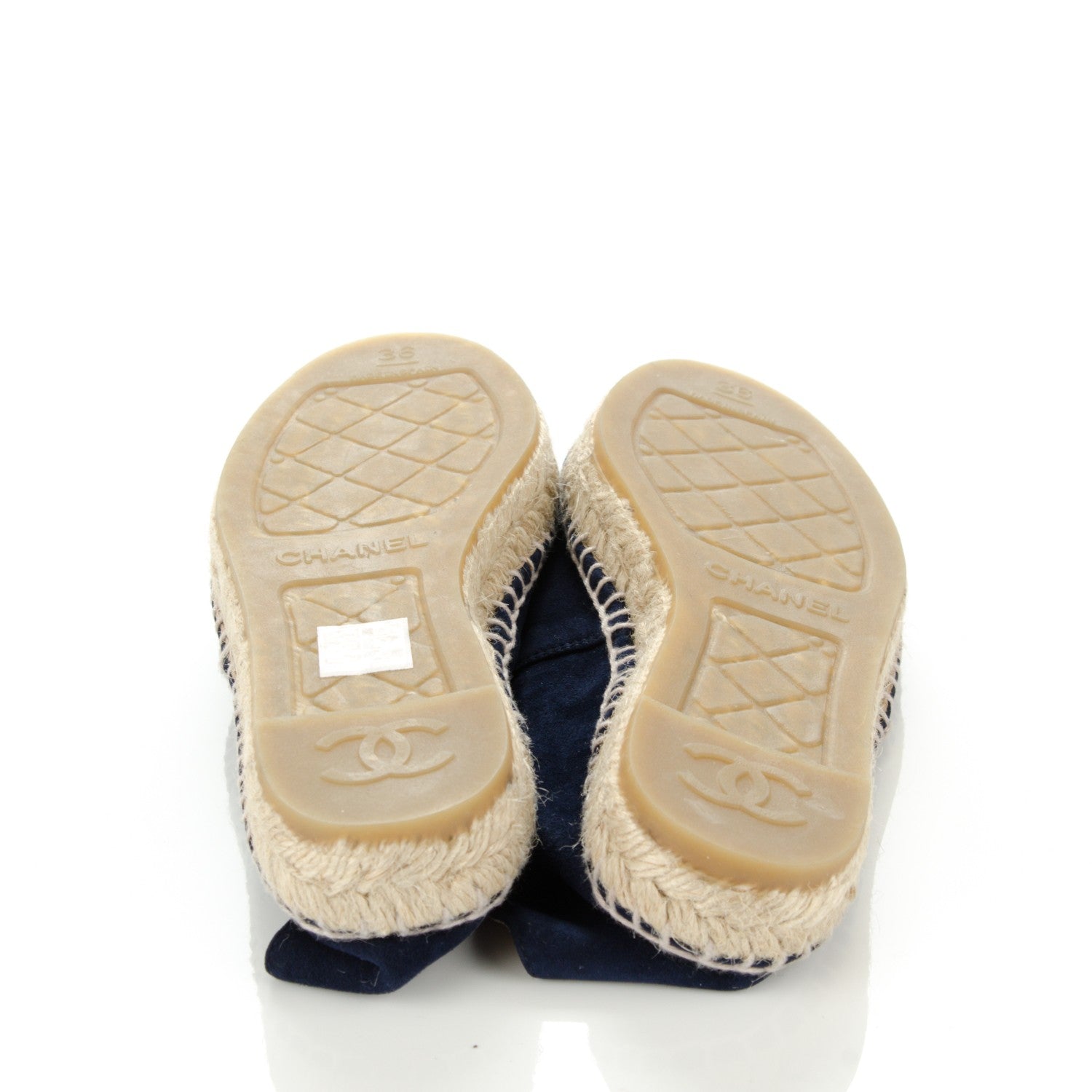 Chanel Suede CC Espadrilles 36 Navy Blue 5 of 8