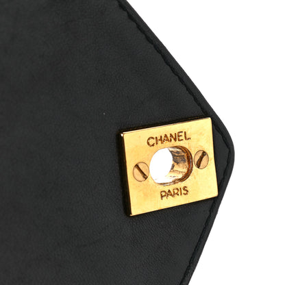 Chanel Lambskin Chevron Quilted Envelope Single Flap Black 6 of 13