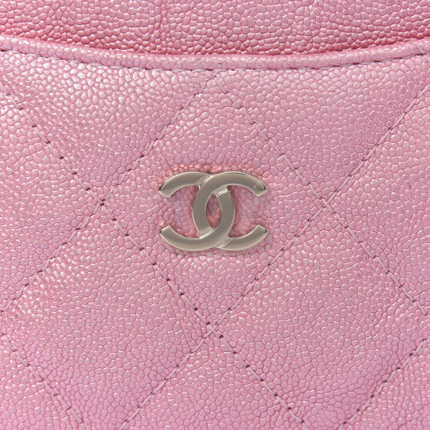 Chanel Iridescent Caviar Quilted Card Holder Rose Pink 5 of 5